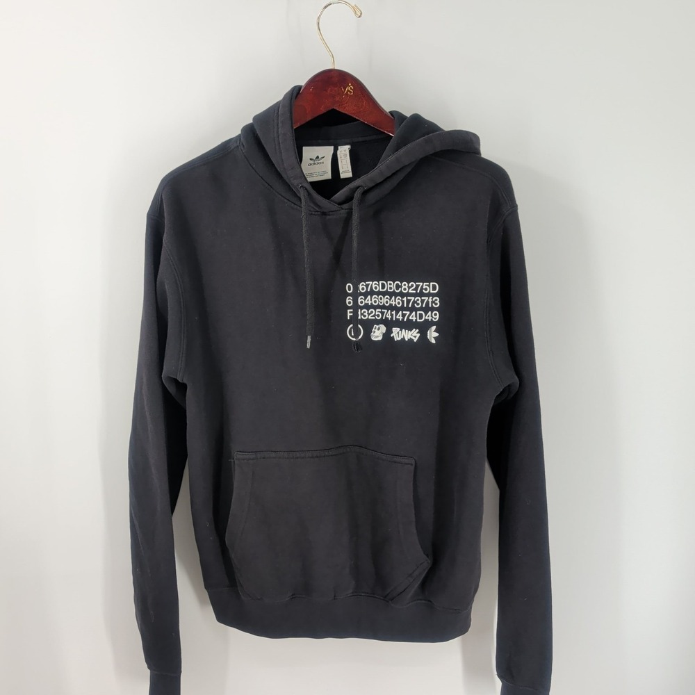 Vtg Y2k Adidas Bored Ape Yacht Club & Punks Comic Pullover Hoodie‎ Black Size S